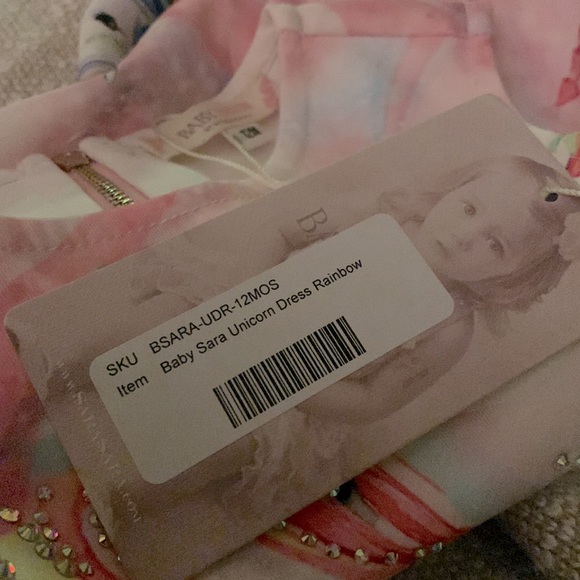 NEW Baby Sara Hannah Banana Unicorn Dress 12 Months - Picture 2 of 3